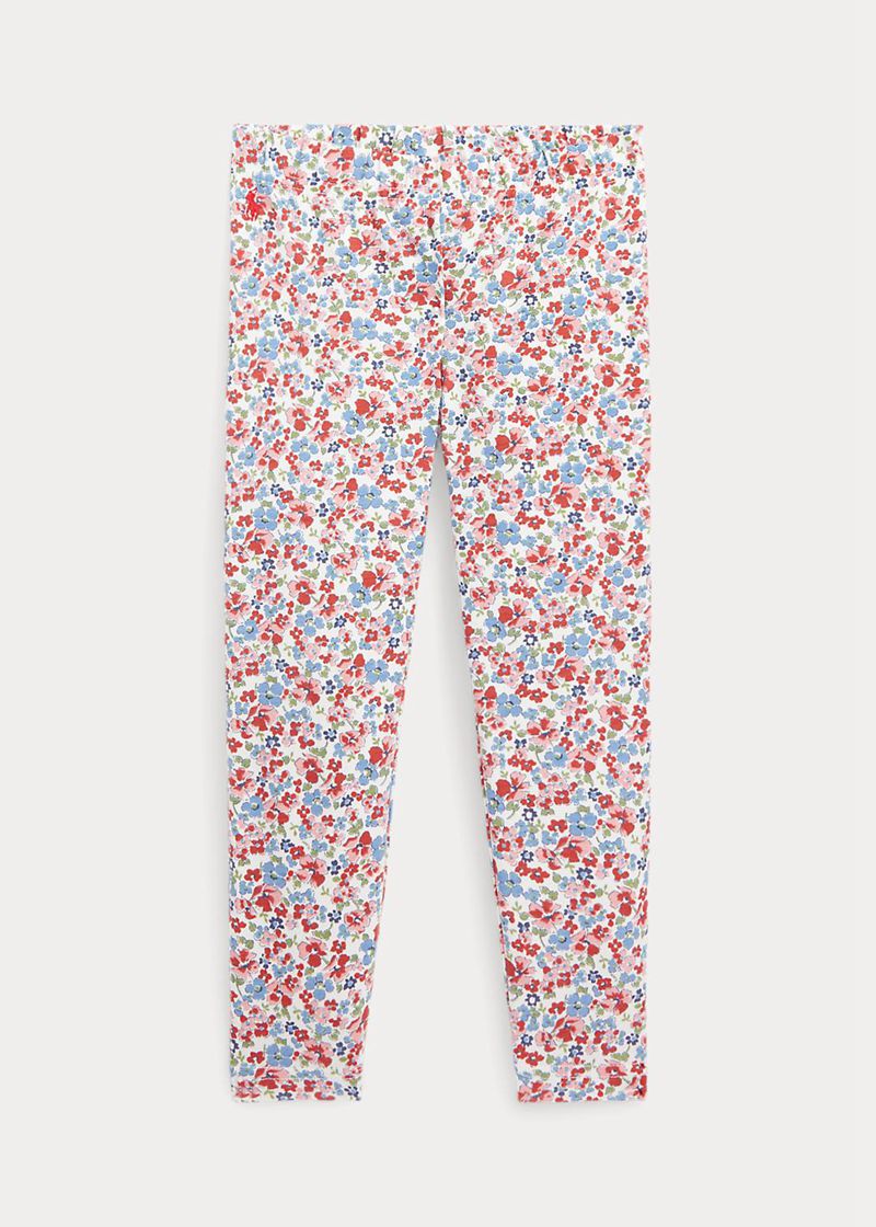 Pantalones Ralph Lauren Niña 1.5-6.5 Años Floral Stretch Jersey Legging Chile Rosas FGTUD-4253